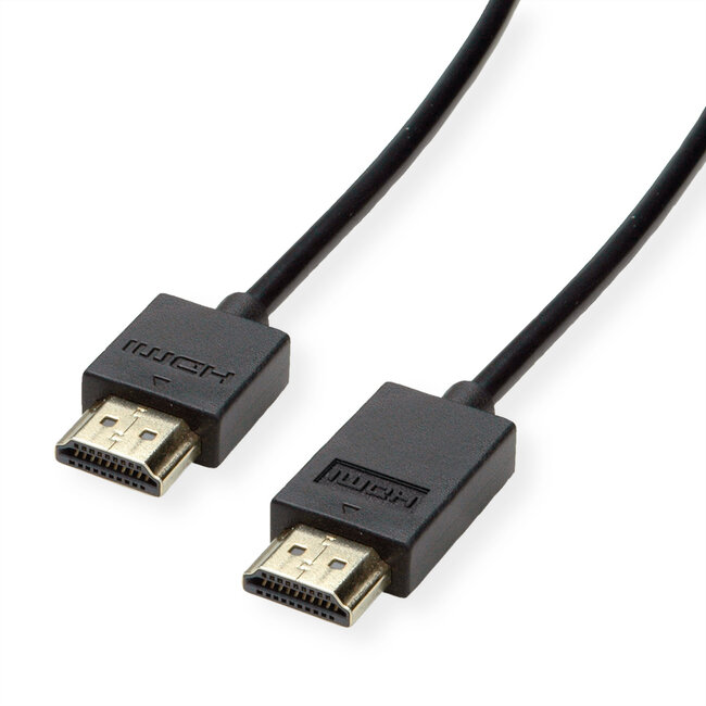 ROLINE 4K HDMI Ultra HD kabel met Ethernet, actief, ST/ST, zwart, 2 m