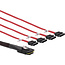 InLine® SAS connector kabel, Mini SAS SFF8087 naar 4x SATA, Crossover, OCF, 75cm