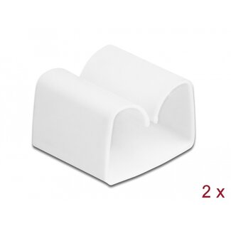 DeLOCK Delock Cable holder clip 2 pieces white