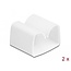 Delock Cable holder clip 2 pieces white