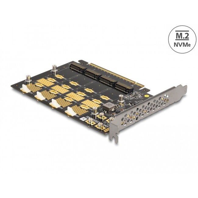 Delock PCI Express x16 Card to 4 x internal NVMe M.2 Key M - Bifurcation