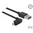 Delock Cable EASY-USB 2.0 Type-A male > EASY-USB 2.0 Type Micro-B male angled up / down 5 m black