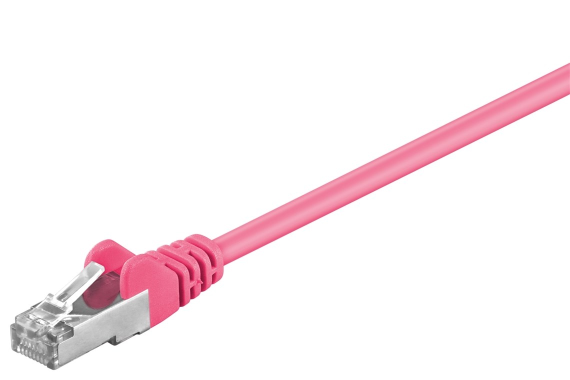 Goobay CAT 5e netwerkkabel, SF/UTP, Magenta, 3 m