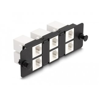 DeLOCK Delock Keystone Adapter Panel 6 port black