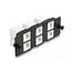 Delock Keystone Adapter Panel 6 port black