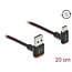 Delock EASY-USB 2.0 Cable Type-A male to USB Type-C™ male angled up / down 0.2 m black