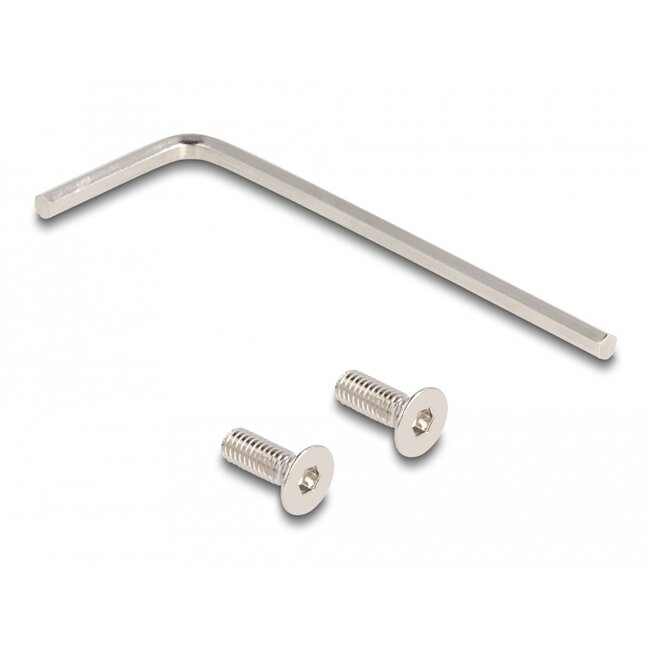 Delock Headphone Holder adjustable for desk mounting aluminium silver