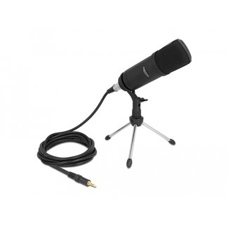 DeLOCK Delock Professional Computer Podcasting Microphone with XLR connector and 3 pin stereo jack male + adapter cable for Smartphone and Tablet