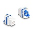 Delock Keystone Module RJ45 jack to LSA Cat.6A toolfree with blue twist lock