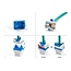 Delock Keystone Module RJ45 jack to LSA Cat.6A toolfree with blue twist lock