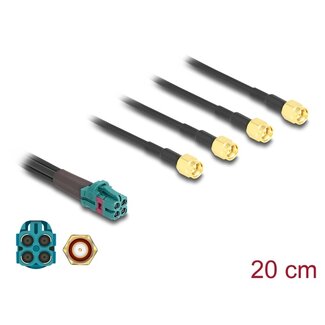 DeLOCK Delock Cable Mini FAKRA Z jack quad to 4 x SMA plug B-Type