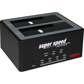 Roline ROLINE 2.5" / 3.5" SATA HDD/SSD Docking Station, USB 3.2 Gen 1, HDD-kloonfunctie