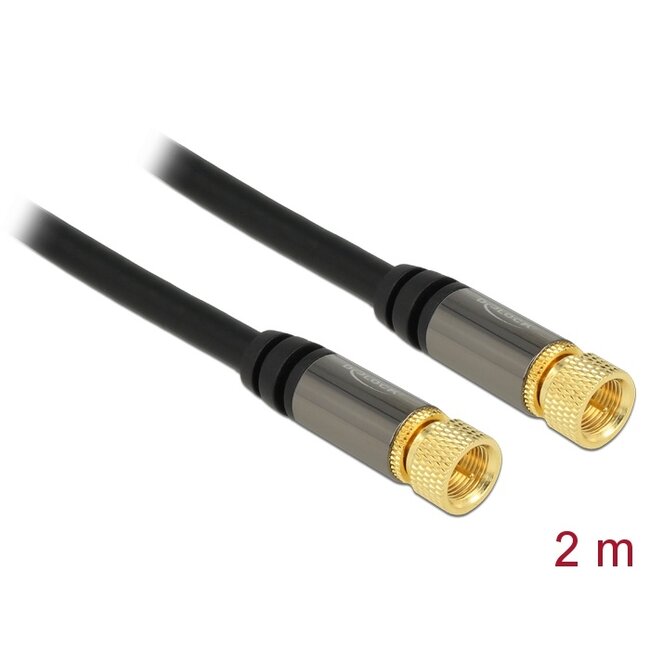 Delock Antenna cable F Plug > F Plug RG-6/U 2 m black