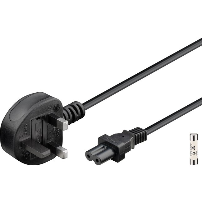 Goobay UK Mains Connection Cable, 1.5 m, Black