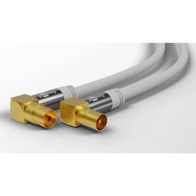 Goobay TV Antenna Cable (135 dB), 4x Shielded 2 m