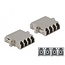 Delock Optical Fiber Coupler LC Quad female to LC Quad female Single-mode metal