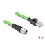 Delock M12 Cable X-coded 8 pin male to RJ45 male PUR (TPU) 5 m