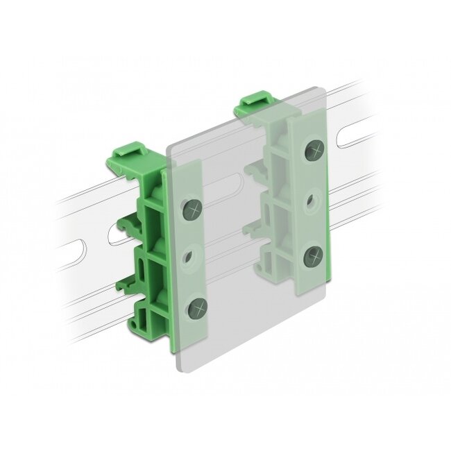 Delock DIN rail clip for PCB 4 pieces