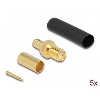 DeLOCK Delock RP-SMA jack for crimping LMR200 with matching shrink tube
