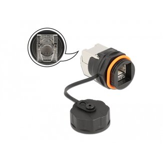 DeLOCK Delock Cable Connector RJ45 jack to Cat.6A LSA with protective cap waterproof