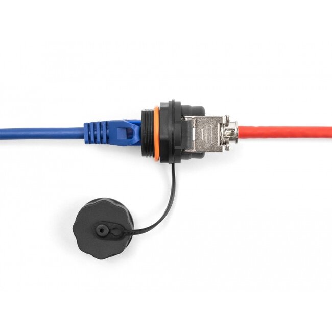 Delock Cable Connector RJ45 jack to Cat.6A LSA with protective cap waterproof
