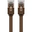 Goobay CAT 6 Flat Patch Cable, U/UTP, dark brown 2 m