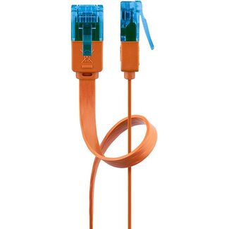 Goobay Goobay CAT 6A Flat Patch Cable U/UTP, orange 2 m