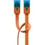 Goobay CAT 6A Flat Patch Cable U/UTP, orange 2 m