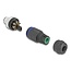 Delock M12 Connector A-coded 8 pin male for mounting with screw connection