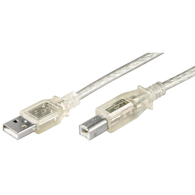 Goobay USB 2.0 Hi-Speed Cable, transparent 1.8 m