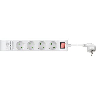 Goobay Goobay 4-Way Power Strip with Switch and USB