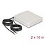 Delock LTE MIMO Antenna 2 x SMA Plug 8 dBi directional with connection cable RG-58 10 m white outdoor