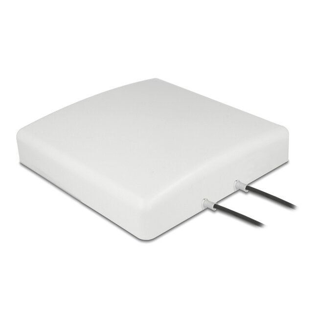 Delock LTE MIMO Antenna 2 x SMA Plug 8 dBi directional with connection cable RG-58 10 m white outdoor