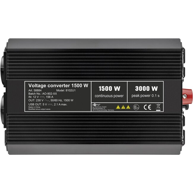 Goobay Voltage Converter DC/AC (12V-230V / 1500W)