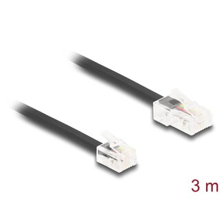 DeLOCK Delock Telephone Cable RJ45 plug to RJ11 plug black 3 m