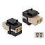 Delock Keystone Module LC Duplex female to LC Duplex female beige / black