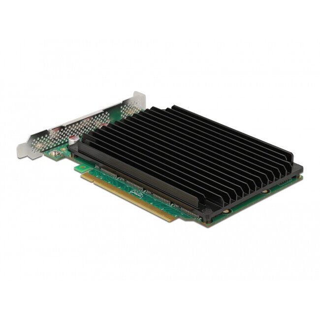 Delock PCI Express x16 Card to 4 x internal NVMe M.2 Key M with heat sink - Bifurcation