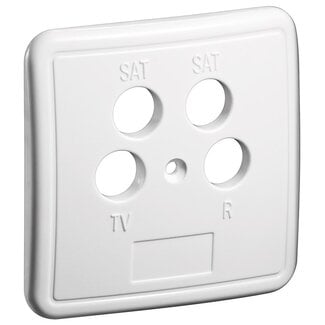 Goobay Goobay 4-hole Cover Plate for Antenna Wall Sockets