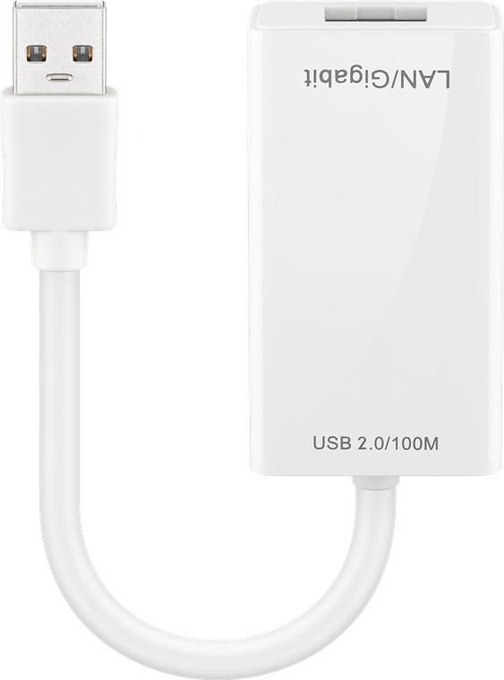 Goobay 95035. Kleur van het product: Wit. Aantal per verpakking: 1 stuk(s). Overdrachtssnelheid: 0,1 Gbit/s, Snoerlengte: 0,1 m