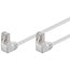 Goobay CAT 5e Patch Cable 2x 90° Angled, F/UTP, white 0.5 m