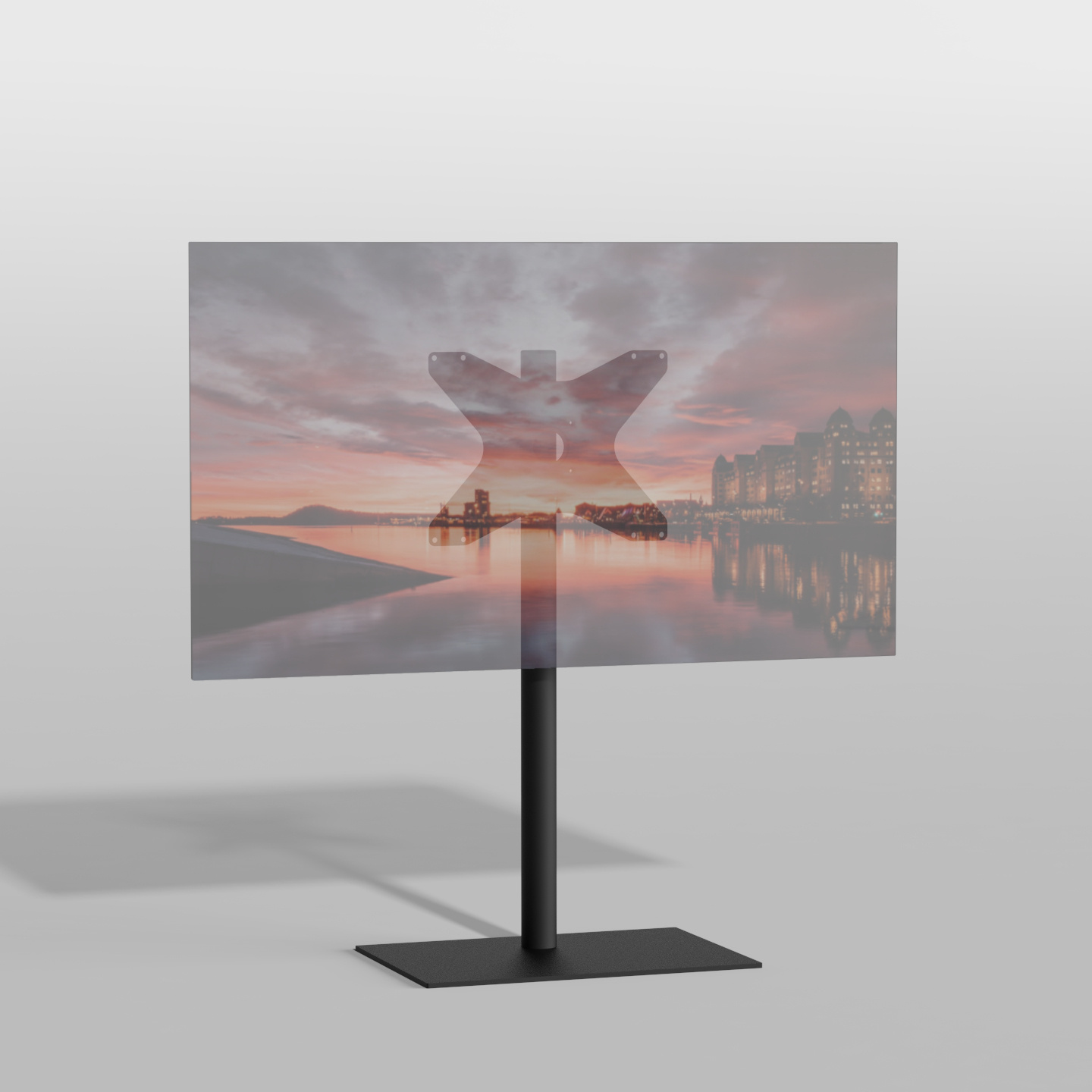 Cavus Vloerstandaard SQUARE zwart 100 cm VESA 400x300 |