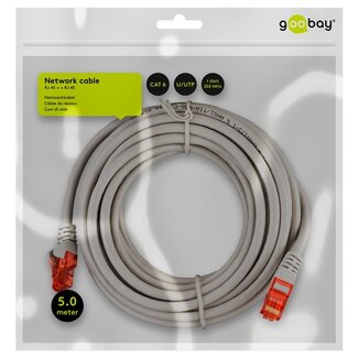 Goobay Goobay CAT 6 Patch Cable, U/UTP, grey 5 m