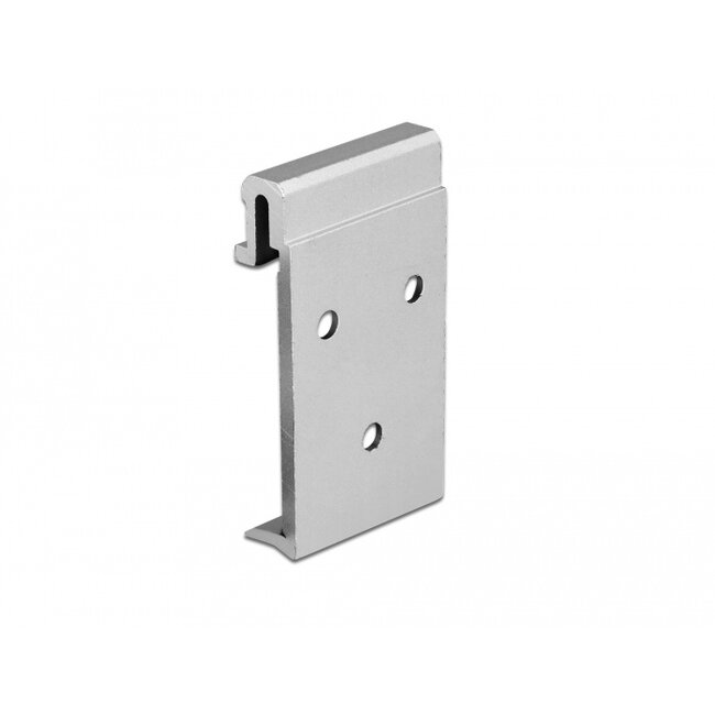 Delock Aluminium Mounting Clip for DIN Rail (3 mounting holes)