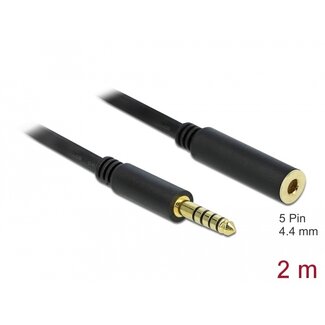 DeLOCK Delock Extension Cable Stereo Jack 4.4 mm 5 pin male to female 2 m black