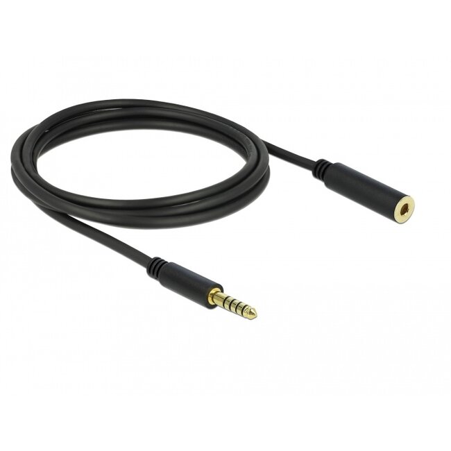 Delock Extension Cable Stereo Jack 4.4 mm 5 pin male to female 2 m black