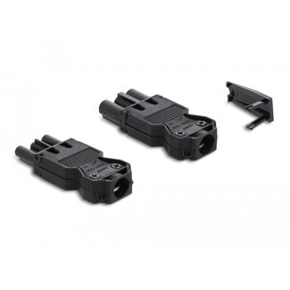 DeLOCK Delock Installation Connector 3-pole, screw terminal, black, 1 set