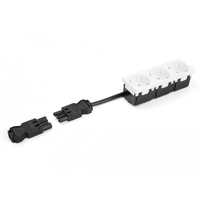 Delock Installation Connector 3-pole, screw terminal, black, 1 set