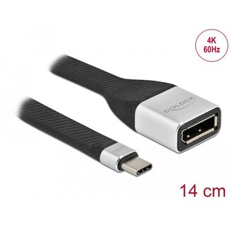DeLOCK Delock FPC Flat Ribbon Cable USB Type-C™ to DisplayPort (DP Alt Mode) 4K 60 Hz 14 cm