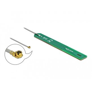 DeLOCK Delock LPWAN Antenna 880 - 960 MHz I-PEX Inc., MHF® I plug 2 dBi 1.13 7.5 cm PCB internal self-adhesive