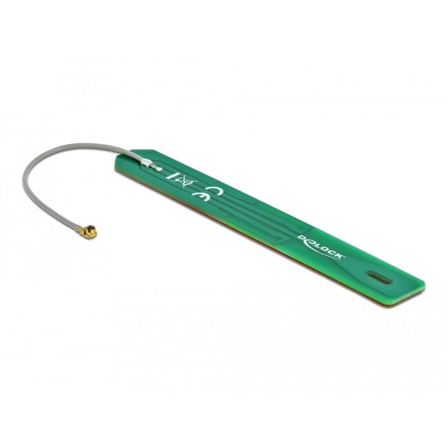 Delock LPWAN Antenna 880 - 960 MHz I-PEX Inc., MHF® I plug 2 dBi 1.13 7.5 cm PCB internal self-adhesive